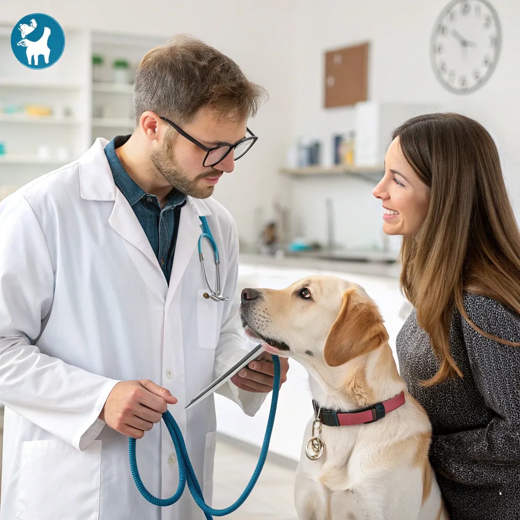 A pet nutrition specialist advising a dog owner
